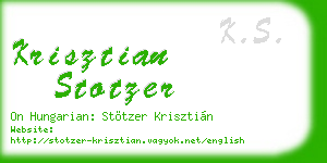 krisztian stotzer business card