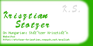 krisztian stotzer business card